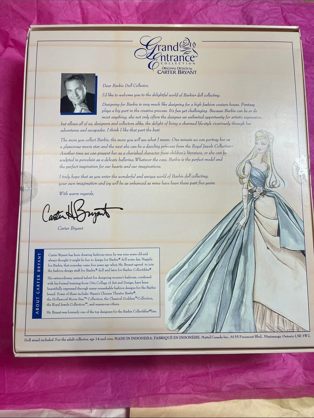 Barbie Satin Blue and Cream Grand Entrance Collector Doll